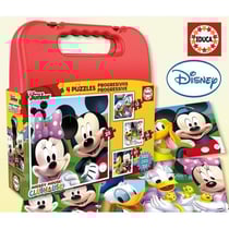 4 puzzles progressifs - EDUCA - Malette Puzzles Progressifs Mickey