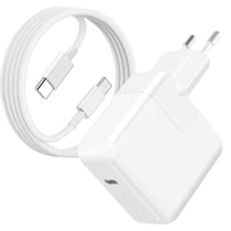 Moxie Chargeur Secteur USB C pour MacBook Charge Rapide 30W Câble 1.7m Blanc