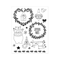 Tampons transparents ours de Noël ARTEMIO