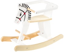 Mamabrum Cheval à Bascule en Bois Evolutif 48 X 26 X 68 CM avec Anneaux de Protection Démontables K11 12m+