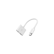 CYGNETT Adaptateur Audio USB-C vers Jack 3.5mm et Charge USB-C PD Série Essentials Blanc