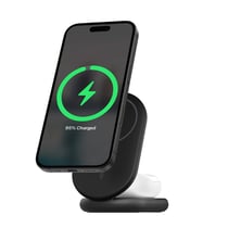 Belkin Station de Charge sans fil pour iPhone et Airpods 2-en-1 15W Qi2 MagSafe Pliable Noir