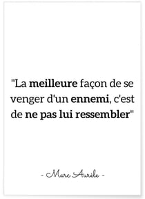 Affiche citation Marc Aurèle 'la meilleure façon...' | A3 : 29,7x42cm