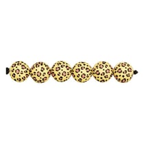 5 perles acid leo jaune Ø 16 mm