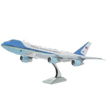 MetalEarth Aviation: AIR FORCE ONE 17,78x14,73x6,1cm, maquette 3D en métal avec 2,75 feuilles, sur carte 12x17cm, 14+