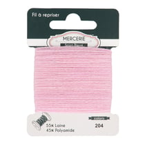 Fil à repriser laine 15m rose clair