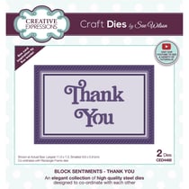 Matrices de découpe - Thank you - 2 dies - Creative Expressions
