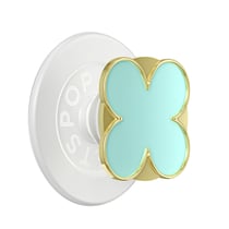 PopSockets Support Smartphone PopGrip Premium Motif Enamel Clover Fixation Solide Vert