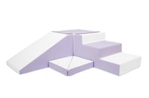 Set de 4 blocs en mousse violet blanc - Velinda - Gris
