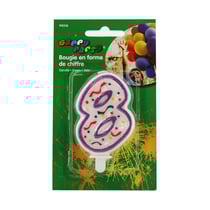 Bougie anniversaire chiffre 8