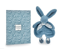 Doudou lapin bleu - Lapin doudou -29 cm