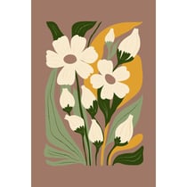 Tableau sur toile bouquet sauvage abstrait 45x65 cm
