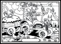 Tableau velours a colorier Tracteur BD Sericolor