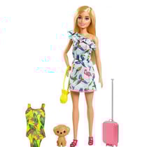 Poupee barbie : chelsea blonde anniversaire + chien + valise + vetement - mattel - grt87
