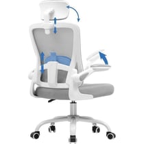 Chaise de bureau ergonomique - COMHOMA - Maille respirante gris