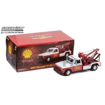 Voiture Miniature de Collection - GREENLIGHT COLLECTIBLES 1/18 - CHEVROLET C-30 Dually Wrecker - 1972 - Red / White - 13654