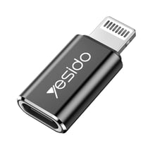 Yesido Adaptateur USB-C vers Lightning pour iPhone iPad Transfert et Charge Rapide Noir / Argent