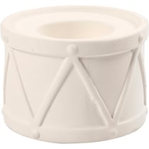 Bougeoir, H : 6,6 cm, d 9,3 cm, diamètre intérieur 2,2+4 cm, blanc, 2pièces/ 1 Pq.