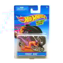Motorcycle fright bike - hot wheels - moto orange et violet - miniature avec figurine - mattel - cgc14