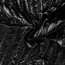 Tissu Doudoune matelassé brillant Karla réversible Noir