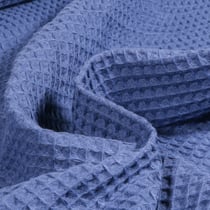 Tissu Nid d'abeille Bleu denim