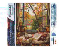 Diamond Painting Broderie Diamant Figured’Art 40x50cm toile entière roulée avec diamants carrés - Lecture cosy en Automne