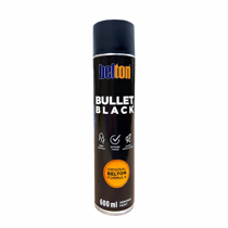 Spray de peinture - Noir intense - Belton Bullet Black – 600 ml – Haute couvrance