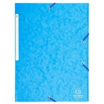 Chemise à élastiques Maxi capacity carte lustrée 425gm2 - A4 - Turquoise - x 25 - Exacompta