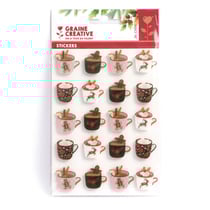 20 stickers 3D gourmands chocolat de Noël