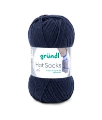Laine à chaussettes à tricoter HOT SOCKS UNI - Grundl - certifiée Oeko-Tex 15 Bleu