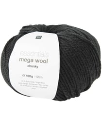 Laine à tricoter Essentials Mega Wool Chunky - Rico Design 16 Noir