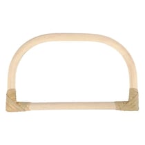 Anse de sac arrondi en bambou 15,5 x 9 cm