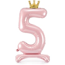 Ballon Debout - Chiffre 5 Rose