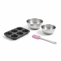 Set de 4 ustensiles de pâtisserie moule à gâteaux 2 bols et spatule pâtisserie Black mettallic Black mettallic Zenker  Black mettallic