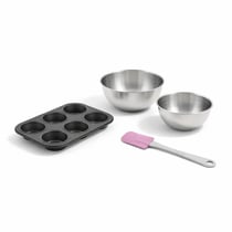 Set de 4 ustensiles de pâtisserie moule à gâteaux 2 bols et spatule pâtisserie Black mettallic Black mettallic Zenker Black mettallic