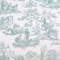Tissu Toile de Jouy Vert en 280 cm de largeur