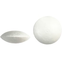 Ovnis en polystyrène, d 7,5 cm, ép. 31 mm, blanc, 100 pièces/ 1 Pq.