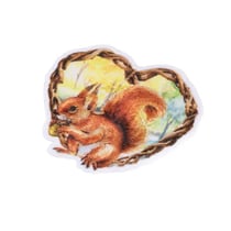 Ecusson thermocollant forêt écureuil 5cm x 5,5cm