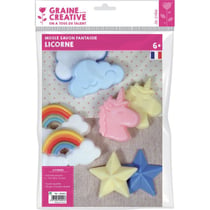 Graine Créative - Moule pour Savon Licorne Nuage Arc-en-ciel Etoile