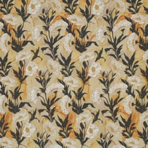 Tissu Viscose Digital Fleuris et pointillés lurex sur fond Beige