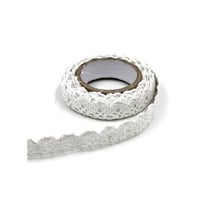Washi masking tape ruban adhésif décoration crochet dentelle scrapbooking BLANC