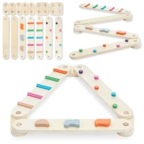 Piste D'équilibre Sensorielle Montessori, charge 50Kg - 14 éléments colorés Bois