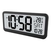 Horloge numérique géante avec température et date