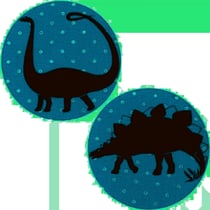 Patchs thermocollants Dinosaure n°2 Pois bleu 2 pièces