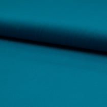 Tissu Popeline de coton unie Bleu pétrole