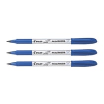Lot de 3 marqueurs permanents pointe moyenne - PILOT - Begreen - Bleu