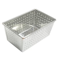 Moule à pain perforé - fer blanc - 270 x 105 mm dim ext / 250 x 80 mm dim int - h80 mm