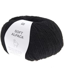 Pelote de laine et Alpaga SOFT ALPACA - Rico Design 14 Noir