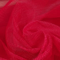 Tissu Tulle rigide uni Rouge griotte - Au mètre