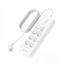 Belkin Rallonge Multiprise Parafoudre 8 Prises avec USB et USB-C 2 m Blanc